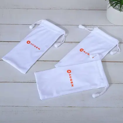 Custom Glasses Cloth Bag Set Soft and Delicate Printing supplied by BY Boyuan