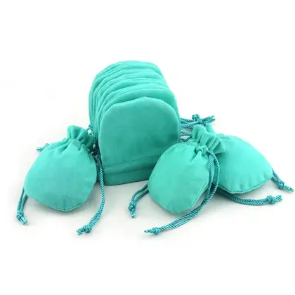 Custom Jewelry Velvet Bag Storage Drawstring Pocket detail view 2