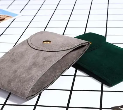 Flap Watch Flannel Bag Deerskin Fleece Jewelry Double Sided supplied by BY Boyuan
