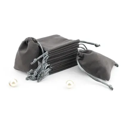 Drawstring Bags Flannel Jewelry Can Print Logo supplied by BY Boyuan