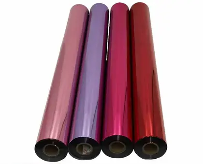 Fabric Bronzing Paper PET Anodized Aluminum Foil Ordinary Gold supplied by BY Boyuan