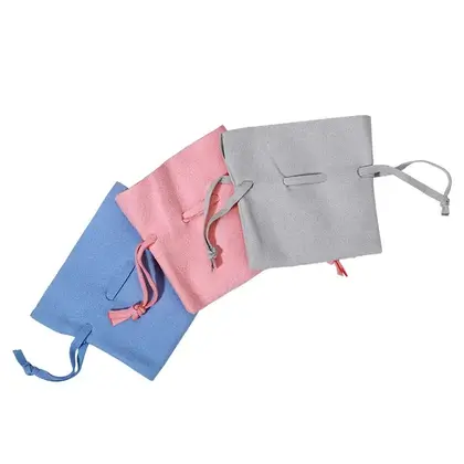 Microfiber Jewelry Flannel Bag Flip Stud Earrings Storage Printed detail view 3