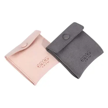 Microfiber Jewelry Flannel Bag Flip Stud Earrings Storage Printed Fleece and Drawstring Bags 2 supplied by BY Boyuan