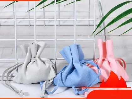 Microfiber Jewelry Flannel Bag Flip Stud Earrings Storage Printed supplied by BY Boyuan