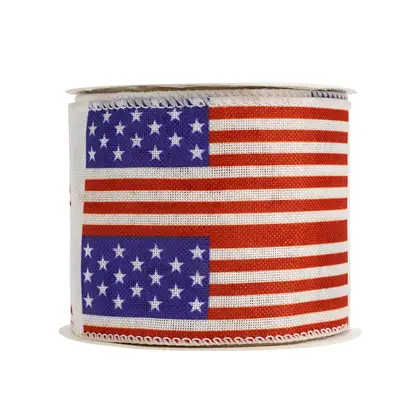 MIDI Ribbon American Star Flag Series 6.3cm Wire Edge detail view 3