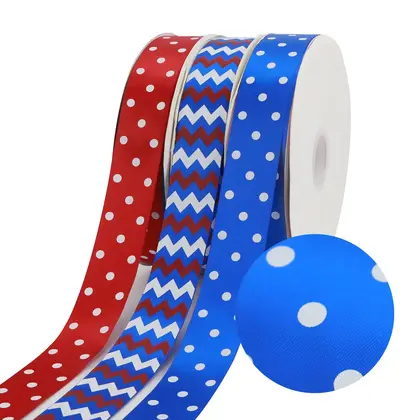 Midi Ribbon American Star Stripe Swallowtail Bow Hair Ring detail view 2