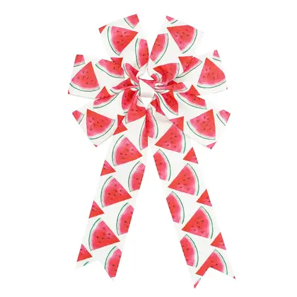 Midi Ribbon Handmade Bow Summer Fruit Lemon Watermelon Theme detail view 3