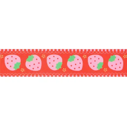 Midi Ribbon Personalized Logo Heat Transfer Printing Fruit Pattern detail view 2