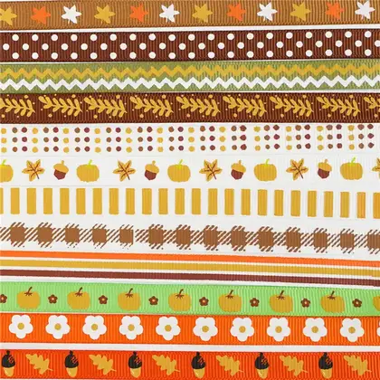 Midi Ribbon Thanksgiving Polyester Wrap Tie Festive Gift Box detail view 3
