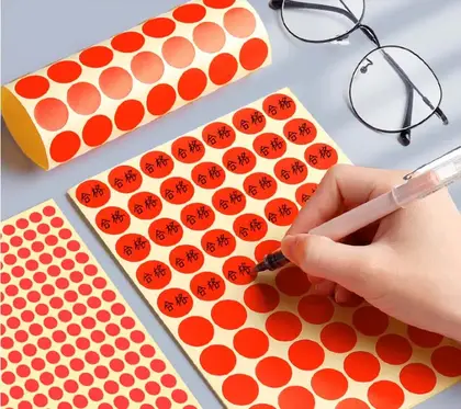 A4 Color Printing Dot Sticker Waterproof Classification Mark Round detail view 3