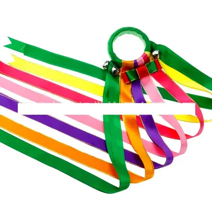 Cheerleading Holiday Ribbon Corsage Take Execise Dance Rainbow Colored detail view 3