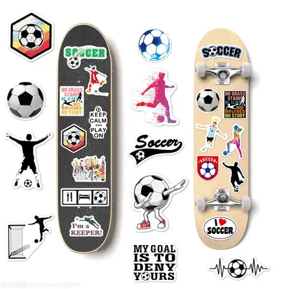 Football Stickers 50 Outdoor Sports Ball Waterproof Cup Skateboard detail view 3