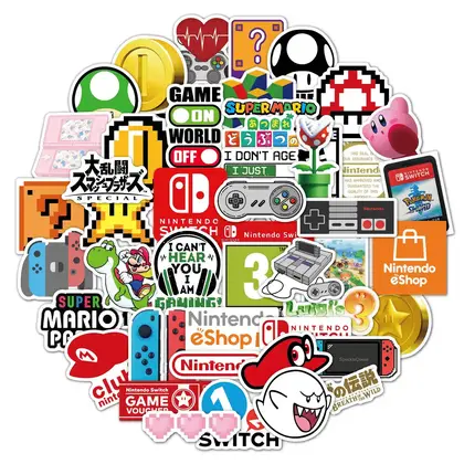 Nintendo Ns Game Console Laptop Sticker Phone Ipad Water detail view 3