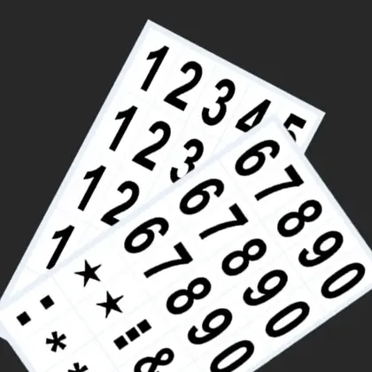Number Sticker Letter Label Serial House Combination Text Tag detail view 2