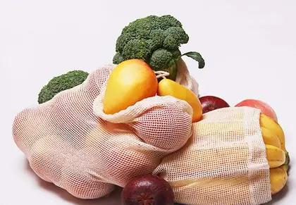 Push Cotton Mesh Bag Fruit and Vegetable Organic Degradable detail view 3
