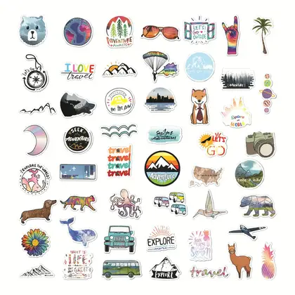 Outdoor Stickers 50 Non-infringing European and N Graffiti Popular detail view 3