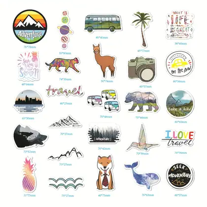 Outdoor Stickers 50 Non-infringing European and N Graffiti Popular detail view 2