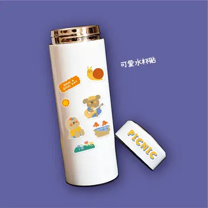Panda Korean Ins Cute Cartoon Thermos Cup Waterproof PVC supplied by BY Boyuan