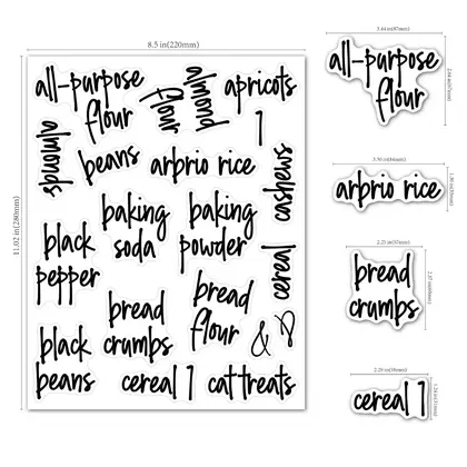 Pantry Labels 168 Stickers Waterproof and Oil-resistant Food detail view 3