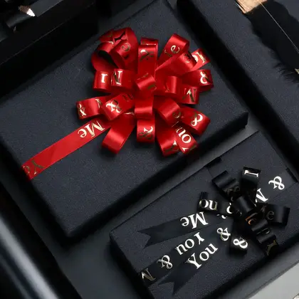 Personalized Three-dimensional Logo Printing Ribbon Flower Strap Birthday Wedding detail view 2