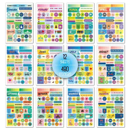 Planner Sticker Theme December Encourages Planning Festivals Decorate Stickers detail view 2