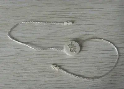 Plastic Hang Tag Seal String with Loop Waxed Thread detail view 2