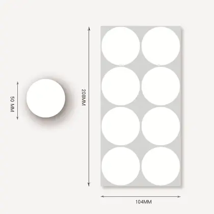 Processing Custom 50MM Dot Stickers Classification Work Number Mark detail view 2