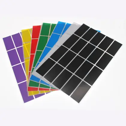 Processing Custom Rectangular Color Stickers Warehouse Warehousing Logistics Worker detail view 2