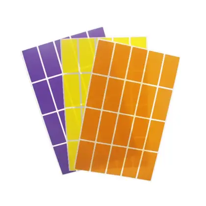 Processing Custom Rectangular Color Stickers Warehouse Warehousing Logistics Worker detail view 3