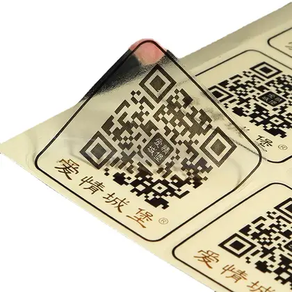 PVC Transparent Self-adhesive High Transparency and Viscosity Two-dimensional Code detail view 3