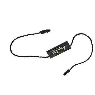 Rectangle Tag with Black Ground with Silver Logo detail view 2