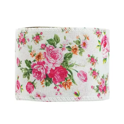 Ribbon 63mm Wire Edge Kook Belt Flower Decoration Imitation detail view 3