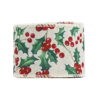 Ribbon Christmas 63mm Wire Edge Coker Printing Gift Decoration detail view 3