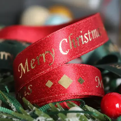 Ribbon Christmas Set Carnival Gift Wrapping Festive Scene Decoration detail view 3