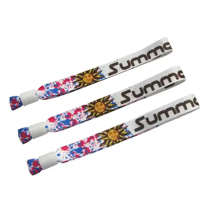 Ribbon Disposable Heat Transfer Wrist Band Woven Mark Bracelet detail view 2