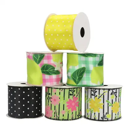 Ribbon Holiday Decoration Imitation Linen Wire Edge Kock Belt detail view 2