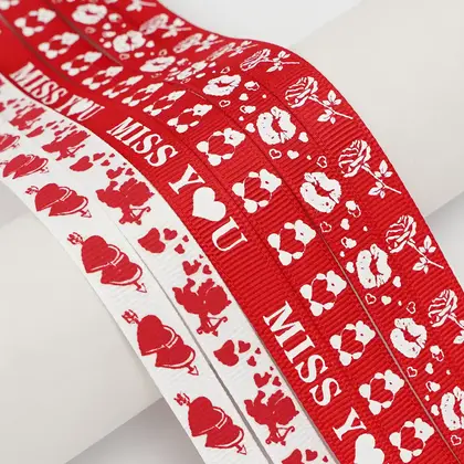 Ribbon Valentine's Day Floral Flower Gift Wrap Gold detail view 2