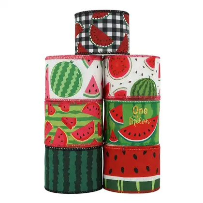 Ribbon Wire-edge Cooter Belt Fruit and Watermelon Theme Series detail view 2