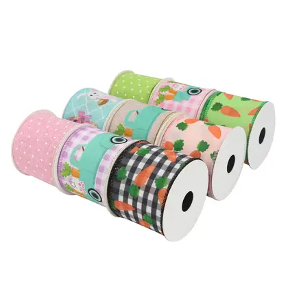 Ribbon Wire Edge Khao Ke Gift Packing Easter Decorative detail view 2