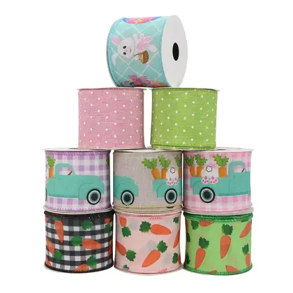 Ribbon Wire Edge Khao Ke Gift Packing Easter Decorative detail view 3