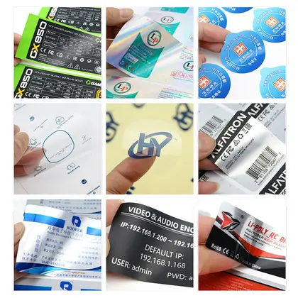 Roll Self-adhesive Label Coated Paper Bronzing Transparent Trademark Milk detail view 2