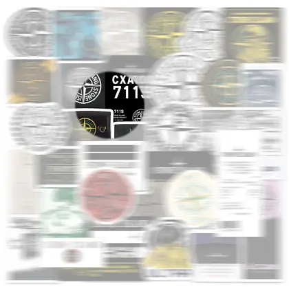 Ross-border Stone Island Tide Brand Stickers 36 Outdoor Waterproof detail view 3