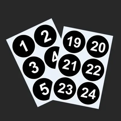 Round Digital Sticker Warehouse Storage Logistics Number Tag Label detail view 2