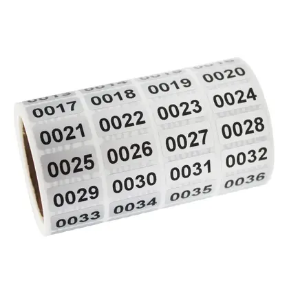 Serial Number Roll Digital Label Dumb Silver Self-adhesive Sticker detail view 2