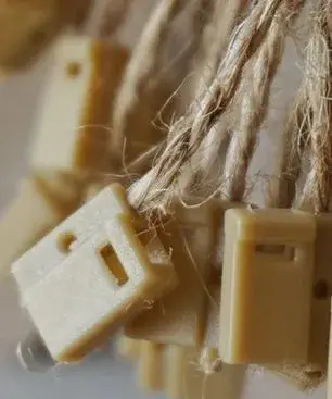 18cm Hemp Rope Hanging Grain Tag Square Buckle Label detail view 2