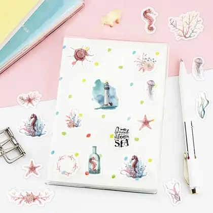 And Paper Hand Account Sticker Package 40 Pieces Self Adhesive Stickers and Labels 2 detail view 2