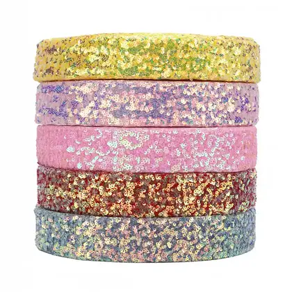 3.8cm Wide Sequins Webbing Dance Clothing Accessories Lace Handmade detail view 2