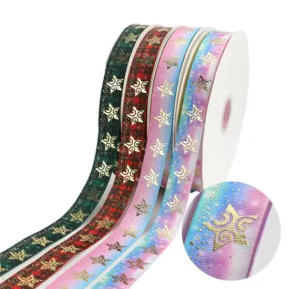 Christmas Bronzing Ribbon Gift Wrapping Flowers Cake Strapping Box detail view 2
