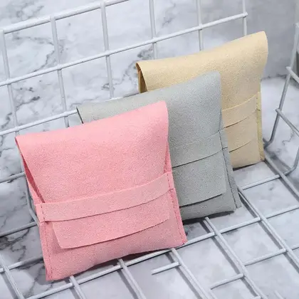 Fashion Jewelry Suede Microfiber Flannel Bag Envelope Flip Dust detail view 3
