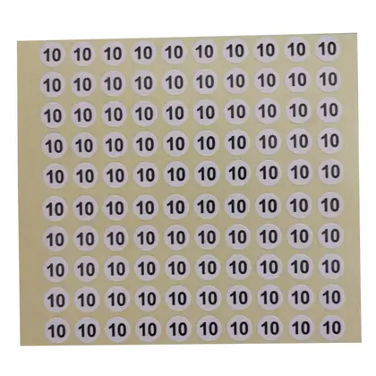 Round Dot Number Label English Letter Sticker Clothing Size detail view 3